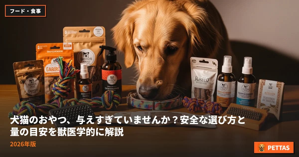 犬猫のおやつ、与えすぎていませんか？安全な選び方と量の目安を獣医学的に解説｜2026年版