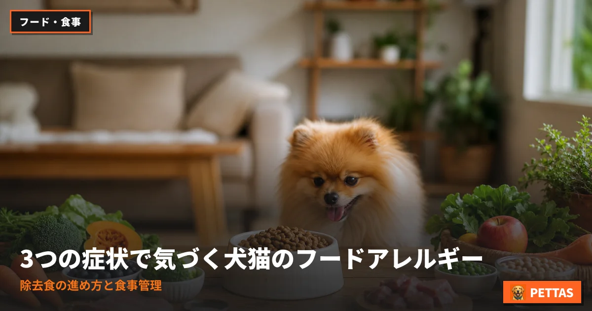 3つの症状で気づく犬猫のフードアレルギー|除去食の進め方と食事管理