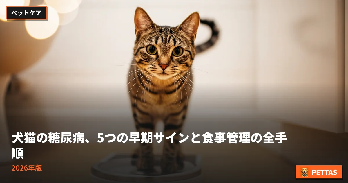 犬猫の糖尿病、5つの早期サインと食事管理の全手順|2026年版