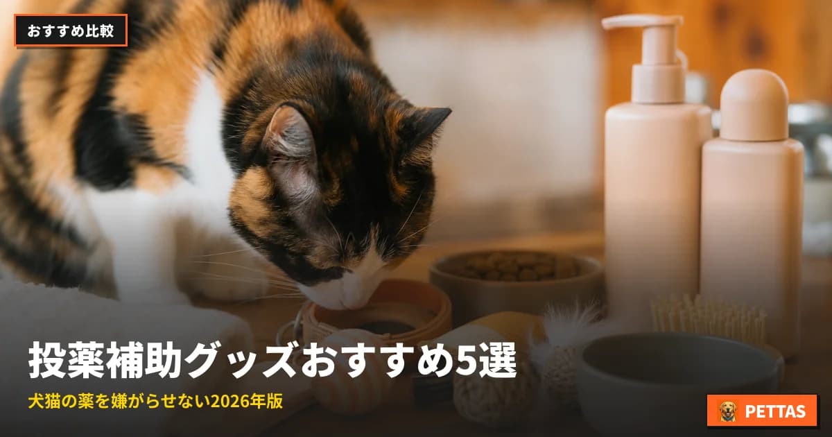 投薬補助グッズおすすめ5選|犬猫の薬を嫌がらせない2026年版