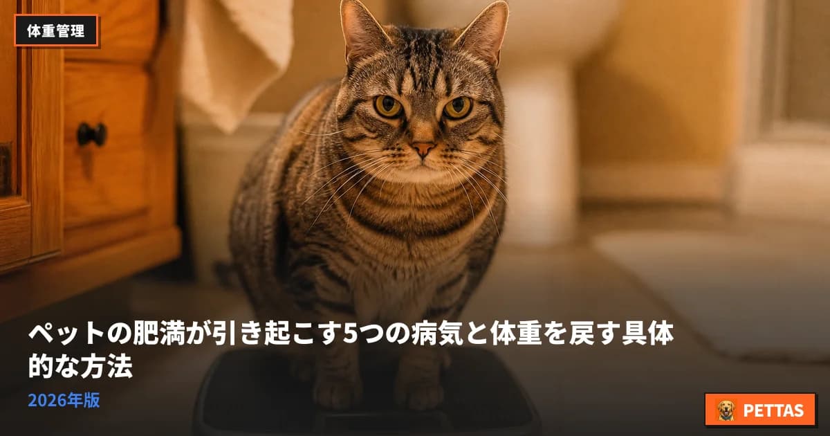 ペットの肥満が引き起こす5つの病気と体重を戻す具体的な方法|2026年版