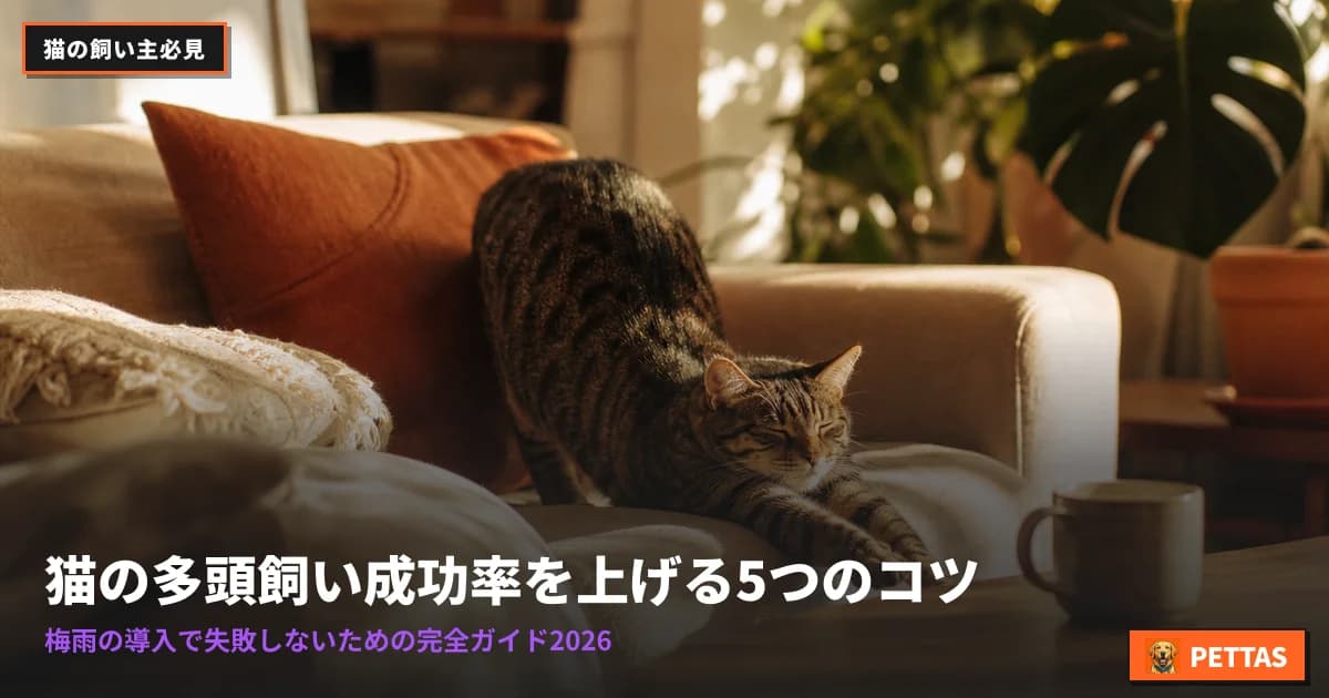 猫の多頭飼い成功率を上げる5つのコツ|梅雨の導入で失敗しないための完全ガイド2026
